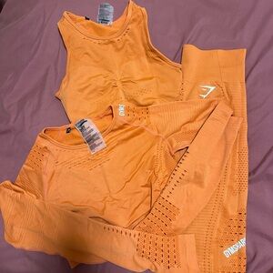 Gymshark Vibrant Orange Activewear Set